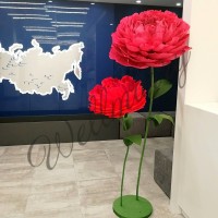 Ростовой бумажный цветок "Малиновый пион"